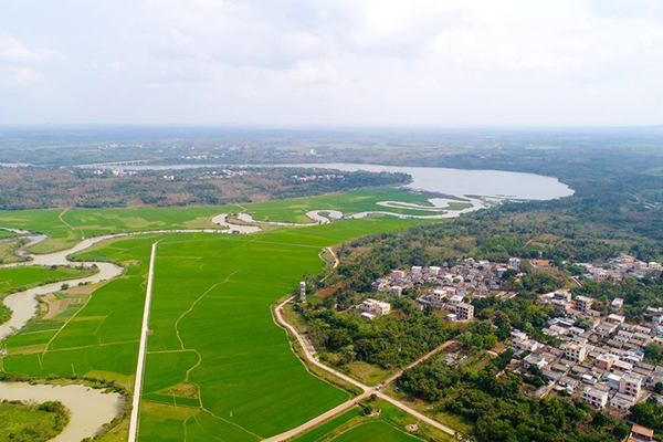 航拍海南三十六曲溪湿地 留住美丽乡愁