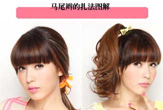 優雅風VS蘿莉風 兩款韓式馬尾DIY教程